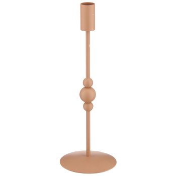 Metall Kerzenhalter BOBBELS, 25x9x9cm, mandel