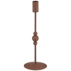 Metall Kerzenhalter BOBBELS, 25x9x9cm, mokka