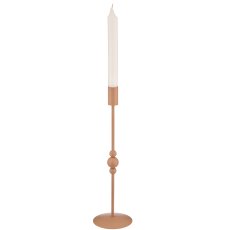 Metall Kerzenhalter BOBBELS, 31x9x9cm, mandel