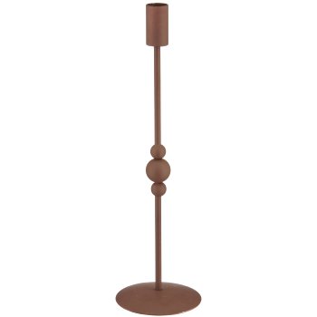 Metall Kerzenhalter BOBBELS, 31x9x9cm, mokka