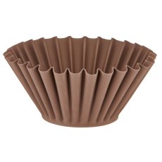 Metallschale, rund, gewellt, 15x15x8cm, mokka
