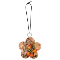 Metallhänger INSTYLE Blüte mit Printdekor, 6x6cm, 60/Glas 26x16x16cm, orange, Lepuro