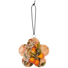 Metallhänger INSTYLE Blüte mit Printdekor, 10x10x2,5cm, orange, Lepuro