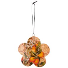 Metallhänger INSTYLE Blüte mit Printdekor, 15x15x2,5cm, orange, Lepuro
