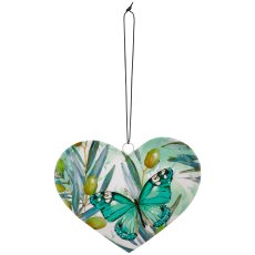 Metallhänger INSTYLE Herz mit Printdekor, 20x20cm, jade, Lepuro