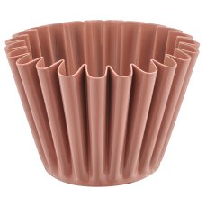 Metall Schale, gewellt, 10x10x7cm, mauve