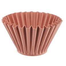 Metall Schale, gewellt, 15x15x7cm, mauve