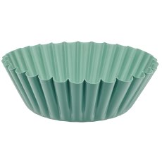 Metall Schale, gewellt, 21x21x7,5cm, jade