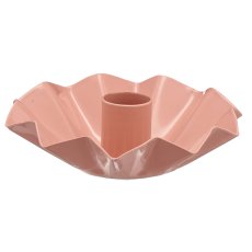Metal candle holder bowl, 12x12x3cm, mauve