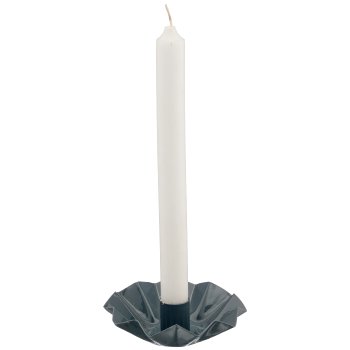 Metal candle holder bowl, 12x12x3cm, smoke