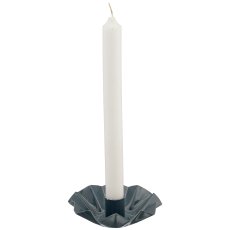 Metal candle holder bowl, 12x12x3cm, smoke