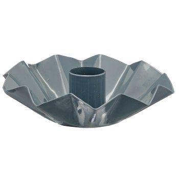 Metal candle holder bowl, 12x12x3cm, smoke