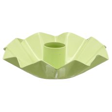Metal candle holder bowl, 12x12x3cm, light green