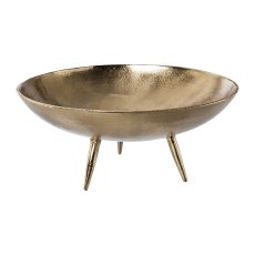 Aluminium Bowl Flat On Feet, 25x25x13cm, Champagne