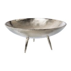 Aluminium Bowl Flat On Feet, 33x33x14cm, Silver