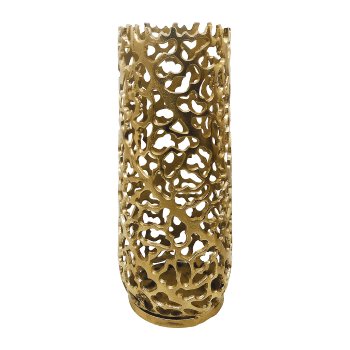 Aluminium Vase NOUN, 16x16x36cm, gold