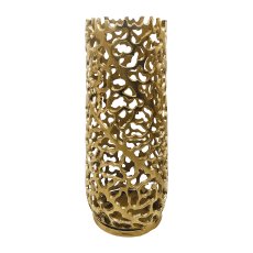 Aluminium Vase Noun, 16x16x36 cm, Gold