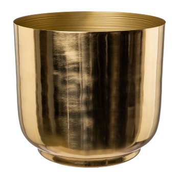 Metall Übertopf PLANTER, 20x20x18cm, gold