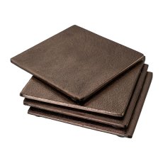 Aluminium coaster, square TABLE, 10x10x1cm,