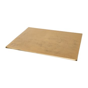 Aluminium Platte Tischset rechteckig TABLE, 30x40x1cm, gold
