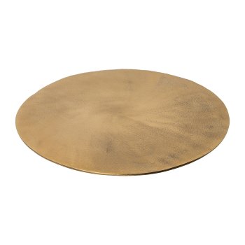 Aluminium Platte Tischet rund TABLE, 30x30x1cm, gold