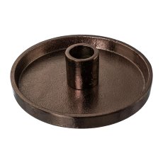 Aluminium candle holder round,LIGHTS UP, 13x4x13cm, anthracite