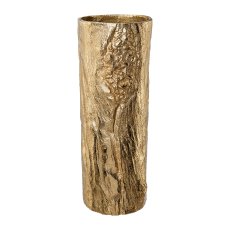 Aluminium vase with bark