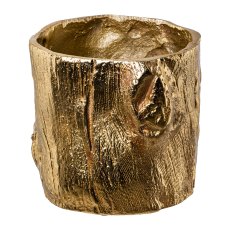 Aluminium planter with bark decoration NATURALMENT,