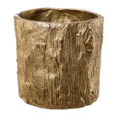 Aluminium planter, with bark decoration NATURALMENT,