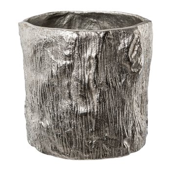 Aluminium planter, with bark decoration NATURALMENT,