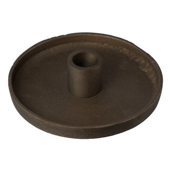 Aluminum candle plate round AMARO, 13x4x13cm, anthracite