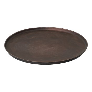 Aluminium plate round AMARO, 43x43x3cm, black
