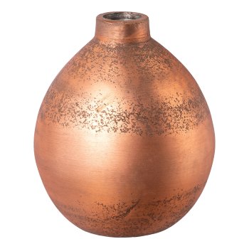 Aluminium Vase Mini rund AMARO, 11x11x11cm, antic rosa