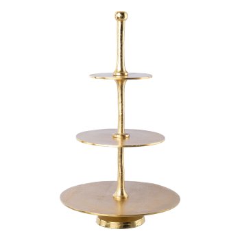 Aluminium Etagere 3-lagig SLIM, 50cm, gold