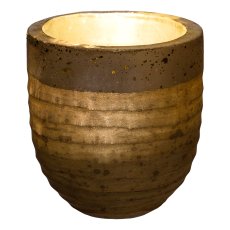 Glass lantern CUTLER, 8x8x8cm, gold