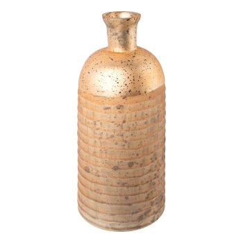 Glass vase CUTLER, 10x10x23cm, gold