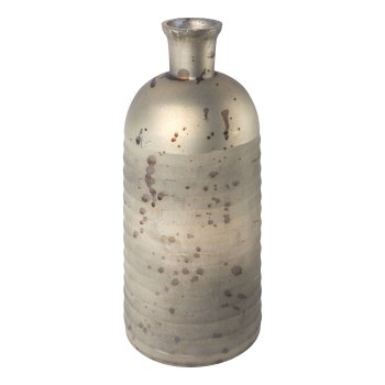 Glas Vase CUTLER, 10x10x23cm, champagner