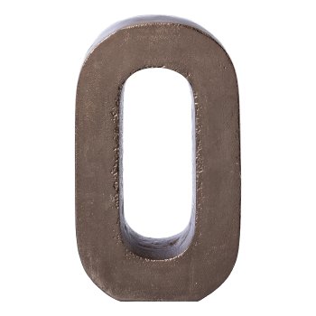 Aluminum 4pcs set LOVE LETTERS, 4x20cm, anthracite