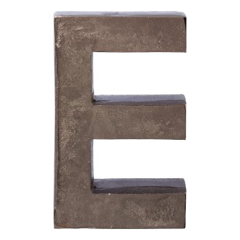 Aluminum 4pcs set LOVE LETTERS, 4x20cm, anthracite