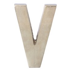 Aluminium 4erSet LOVE LETTERS, 4x20cm, silber