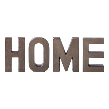 Aluminium 4erSet HOME LETTERS, 4x20cm, Anthrazit