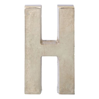Aluminium 4erSet HOME LETTERS, 4x20cm, silber