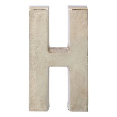 Aluminium 4erSet HOME LETTERS, 4x20cm, silber