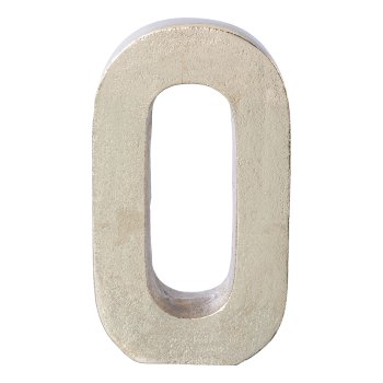 Aluminium 4erSet HOME LETTERS, 4x20cm, silber