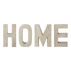 Aluminium 4erSet HOME LETTERS, 4x20cm, silber