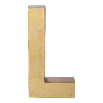 Aluminium 4erSet LOVE LETTERS, 4x30cm, gold