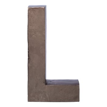 Aluminium 4erSet LOVE LETTERS, 4x30cm, Anthrazit