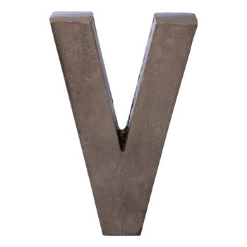 Aluminium 4erSet LOVE LETTERS, 4x30cm, Anthrazit