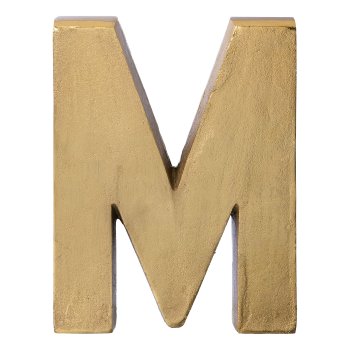 Aluminium 4erSet HOME LETTERS, 4x30cm, gold