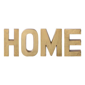 Aluminium 4erSet HOME LETTERS, 4x30cm, gold